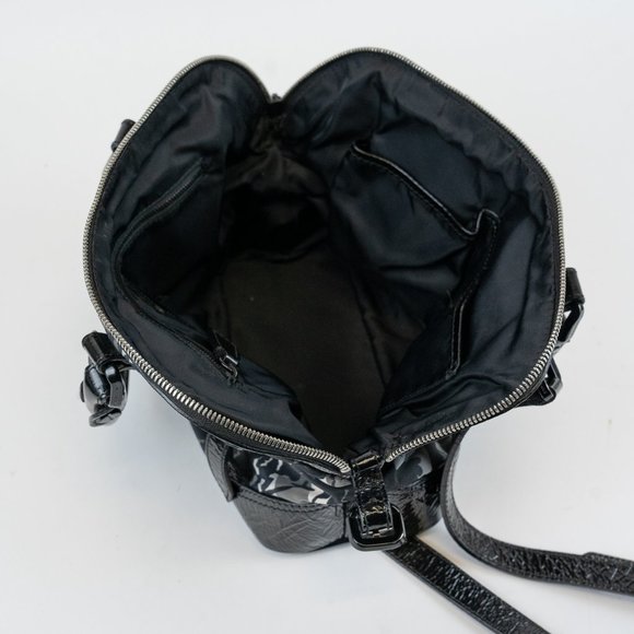 Burberry Black & White Floral Nova Check Bag - Picture 6 of 8